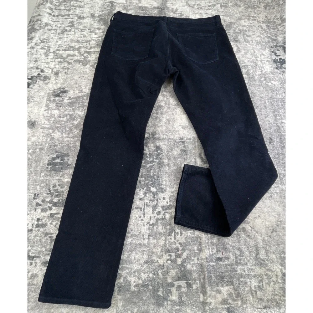 J. Crew Mens 35x32 484 Slim Fit Corduroy Pants Navy Blue Straight Cut Trousers